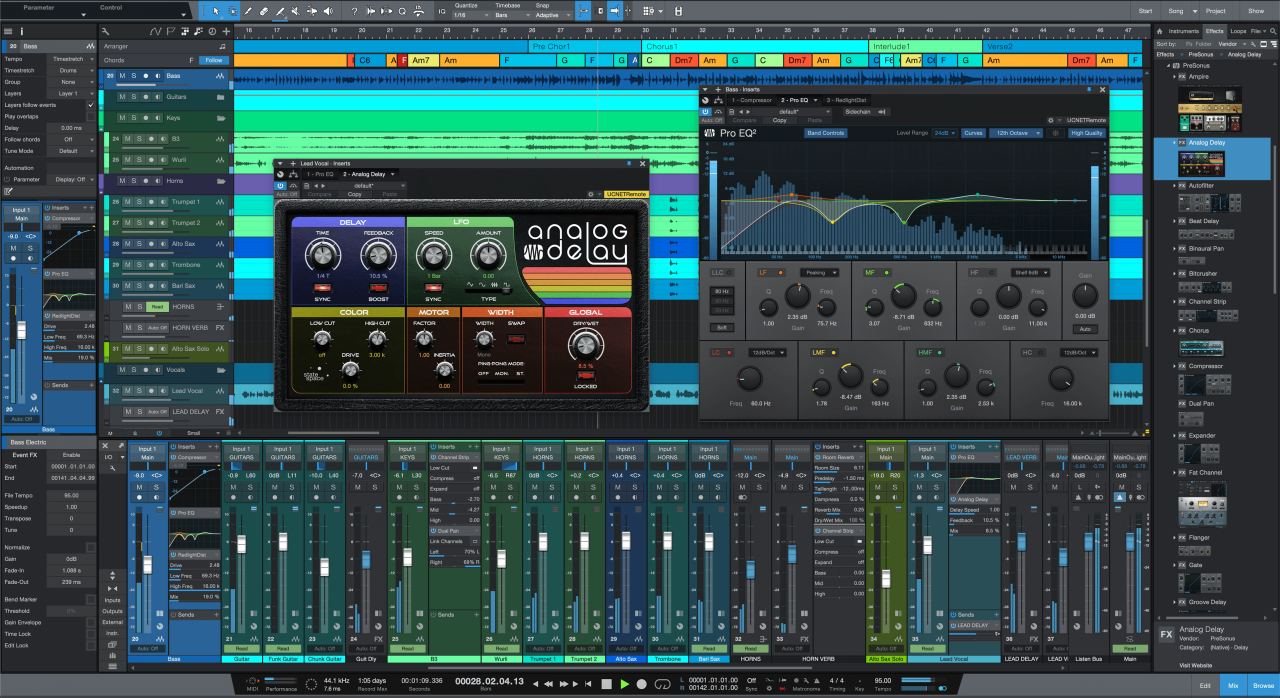 Presonus software plugins windows interface daw macos prosoundweb studioone effects sphere sequenzer synth capabilities delivers scoring intros workstation x64 v5